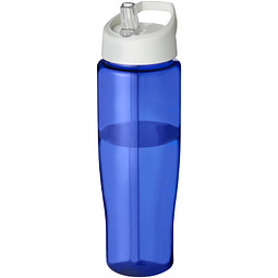 H2O Tempo Sportflasche mit Ausgussdeckel, 700 ml, blau/weiss