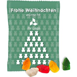HARIBO Fruchtgummi 10g, Haus, grünes Weihnachtsmotiv