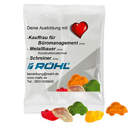 HARIBO Fruchtgummi 10g, Auto, Transparente Folie