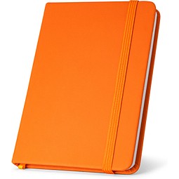HEMINGWAY. A5 PU-Notizblock mit unlinierten Blättern, Orange