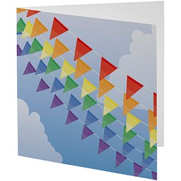 Herald quadratische Grußkarte, weiss