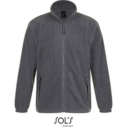 Herren Fleecejacke North, 5XL, Grey Melange