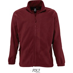 Herren Fleecejacke North, M, Burgundy