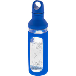 Glasflasche Hover, 590 ml, blau/transparent