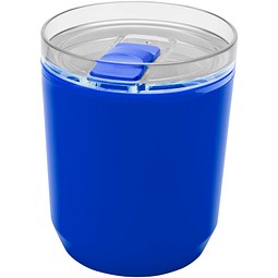 Hudson 180 ml doppelwandiger Becher aus recyceltem Kunststoff, blau