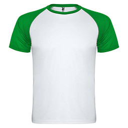 Indianapolis Sport T-Shirt für Kinder, weiß / farngrün, 8