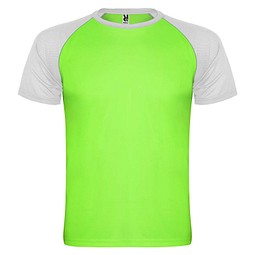 Indianapolis T-Shirt Unisex, Fluor Green / schwarz, S