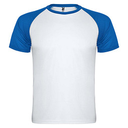 Indianapolis T-Shirt Unisex, weiß / royalblau, L