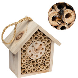Insektenhotel aus Holz, beige