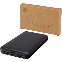 Intan 10 W 10.000 mAh Powerbank aus recyceltem Kunststoff, schwarz