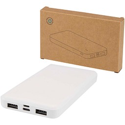 Intan 10 W 10.000 mAh Powerbank aus recyceltem Kunststoff, weiss