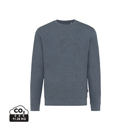 Iqoniq Denali ungefärbt. Rundhals-Sweater aus recycelter BW, ungefärbtes navy blau, L