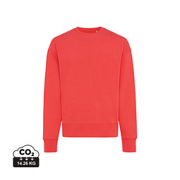Iqoniq Kruger Relax-Rundhals-Sweater, sattes rot, M