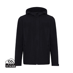Iqoniq Makalu Herren Softshelljacke aus recyceltem Polyester, schwarz, L