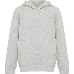 IQONIQ Yengo KidsHoodie mit Seitentaschen aus rec. Baumwolle, light heather grey, 1112
