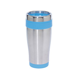 Isolierbecher Trend, 400 ml, silber/hellblau