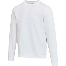 Jasper 280 g/m² Pullover mit Rundhalsausschnitt aus recycelter Bio Baumwolle (OCS), unisex, weiss, M