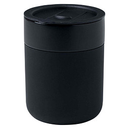 Java 330 ml Keramikbecher mit Silikonhülle und Kunststoffdeckel, schwarz