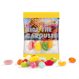 Minitüte, 10 g, Jelly Beans, inkl. Druck, Folie weiß