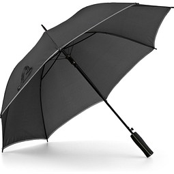 JENNA. Regenschirm aus 190T-Polyester mit automatischer Öffnung, Satinsilber
