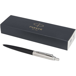 PARKER Druckkugelschreiber Jotter XL matt mit Chromverzierung, blaue Mine, schwarz