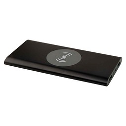 Juice 8000 mAh Typ-C kabellose Powerbank aus recyceltem Aluminium, schwarz