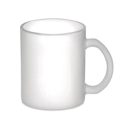 Kaffeebecher aus Glas 300 ml SUBLIMATT, Transparent Weiß