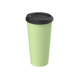 Kaffeebecher ToGo mit Deckel, 400 ml, geselliges grün/schwarz