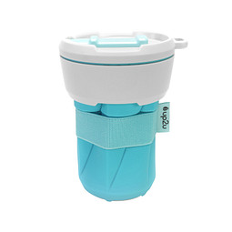 Kaffeebecher up2u, 0,35 l, blau/weiß