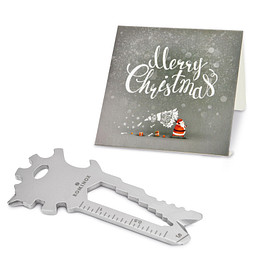 ROMINOX® Key Tool Lion Merry Christmas, silber