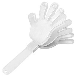 Klapper Hand einfarbig, weiß
