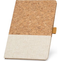 KLEE. A5 Notizbuch aus Kork und Leinen mit linierten Blättern, Naturhell