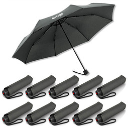 10 Knirps® Regenschirme inkl. 1-fbg. Druck - A.050 Medium Manual im Spar-Preis, dark grey