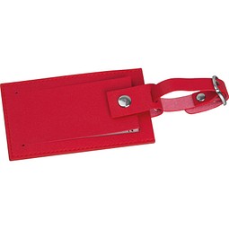 Kofferanhänger aus Kunstleder , rot