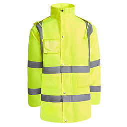 Kombinierter, gesteppter Parka Merak mit High Visibility, S, fluor yellow