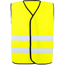 Korntex® Warnweste Comfort-Fit Soltau, Schwarzer Saum, XXL/3XL, Signal-Gelb