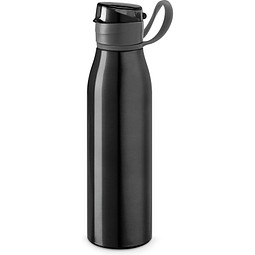 KORVER. Sportflasche aus Aluminium 650 mL, Schwarz