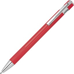 Kugelschreiber mit gemusterter Griffzone JULIO, rot