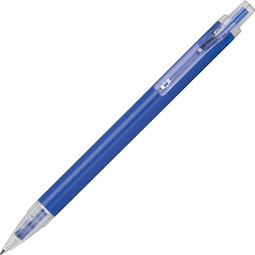 Kugelschreiber mit transparenten Clip EUGENE, blau