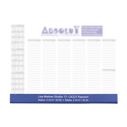 Kunststoff-Fußleiste für Schreibunterlage, blau