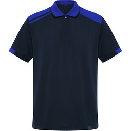 Kurzarm-Poloshirt Samurai in Farbkombination, XXL, navy/royalblau