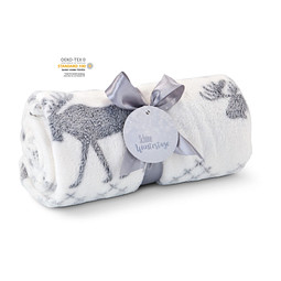 Kuscheldecke Rudolph, weiß/grau