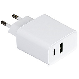 Ladegerät mit 20W Power Delivery und Quick Charge für USB Typ A und Typ C