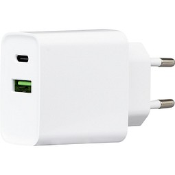 Ladegerät mit 20W Power Delivery und Quick Charge für USB Typ A und Typ C