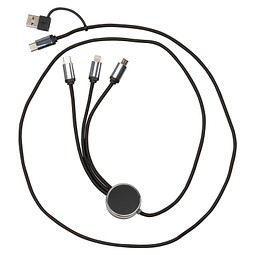 Ladekabel mit Leuchtfunktion , schwarz