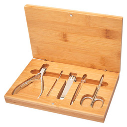 Ladia 5-teiliges Bambus Maniküreset, natural