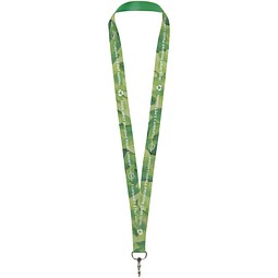 Lana Sublimation Lanyard aus recyceltem PET Kunststoff, weiss, 15mm