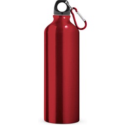 LANDSCAPE L. Aluminium-Sportflasche mit Karabiner 800 ml, Rot