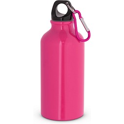 LANDSCAPE S. Aluminium-Sportflasche mit Karabiner 400 ml, Rosa