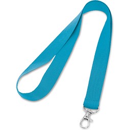 LARIAT. Lanyard aus Polyester mit 20mm Breite, Hellblau